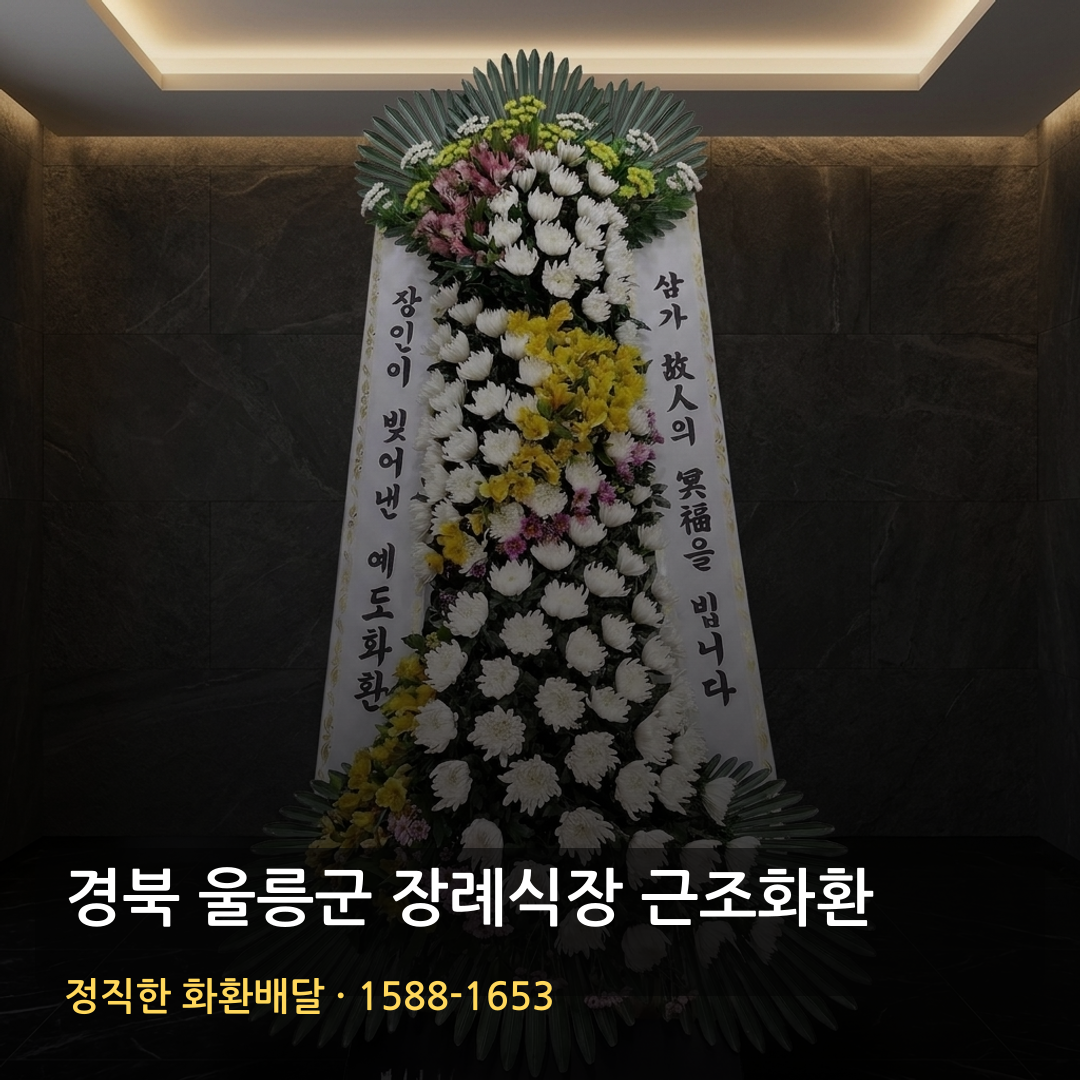 경북 울릉군 근조화환 배달 | 화환가격 장례문구 | 당일배송 가능여부 썸네일